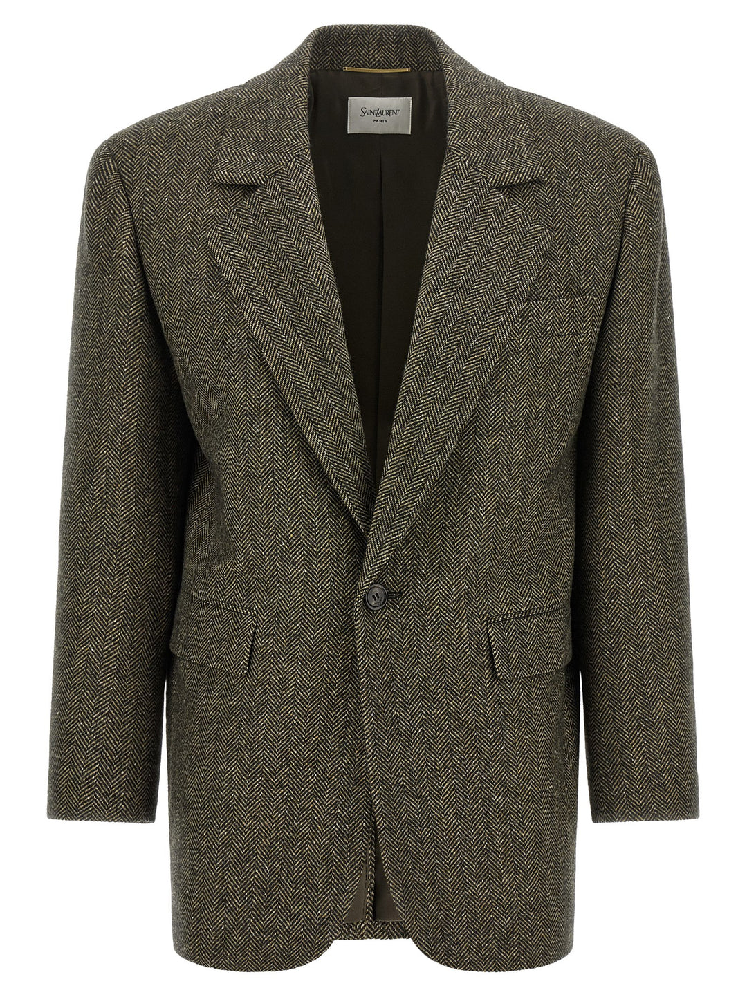 Saint Laurent Herringbone Blazer BlazerS - Marrone | 878f238ed346ae998776bcb6d3620ce215cb0b81