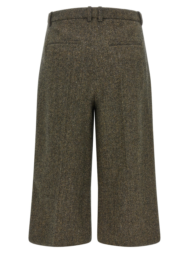 Saint Laurent Culotte Pantaloni - Marrone | 638438e9b049f6e81e6270e61f7a4be9212f9fc9