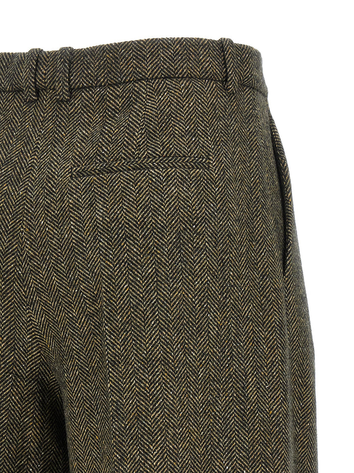 Saint Laurent Culotte Pantaloni - Marrone | 60574c57bb6308dba1f6582c4783e3a39b92518e