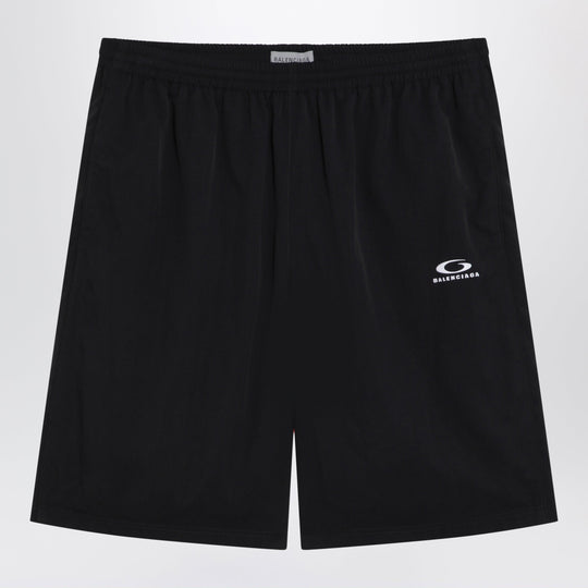 Black Bermuda Shorts In Loop Sports Icon Technical Polyamide