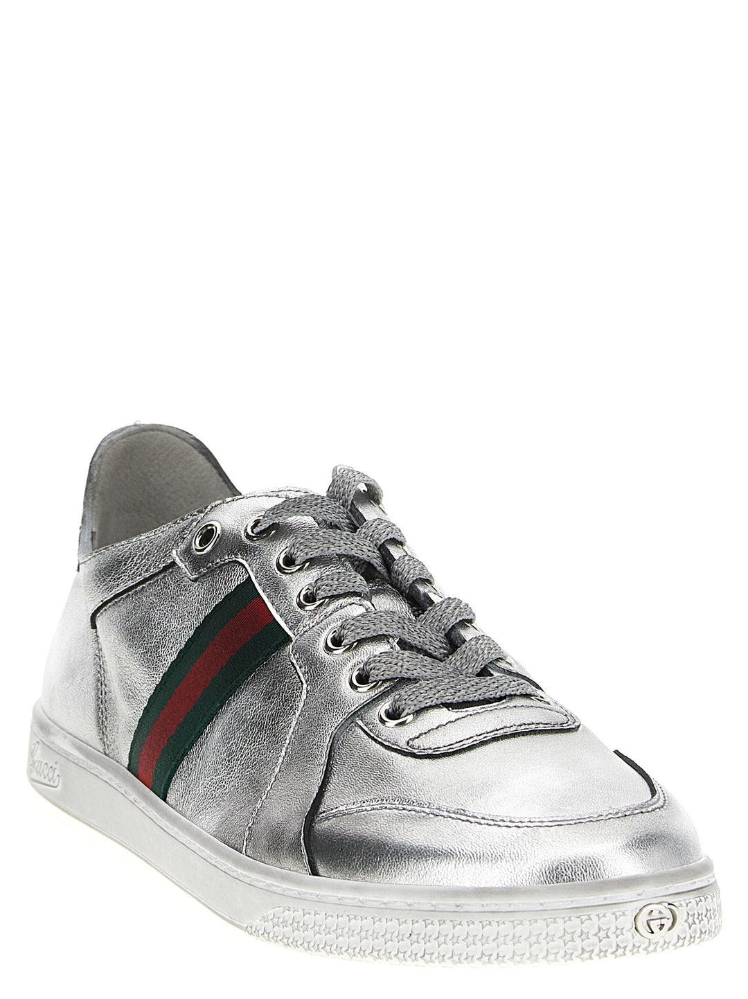 Gucci Stretch Sneakers - Silver | e549304a0125aad902961582e499e6d47a31f2c0