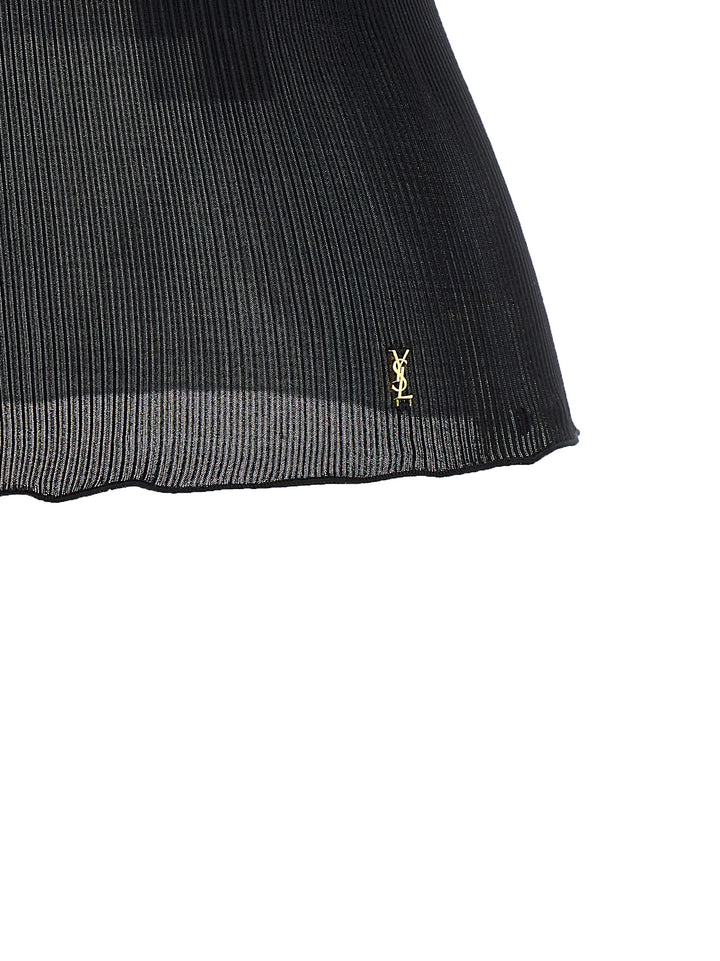 Saint Laurent Cassandre Top - Nero | 224b2ca8d906907a8b5f504b9c2a44de3faa4efe