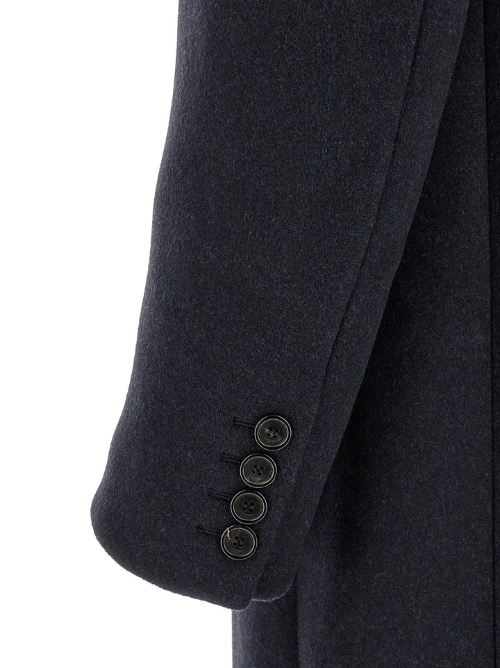 Saint Laurent Double-Breasted Coat Trench e Impermeabili - Blu | b945dbc9530de64069160e453c1c0286c39235ea