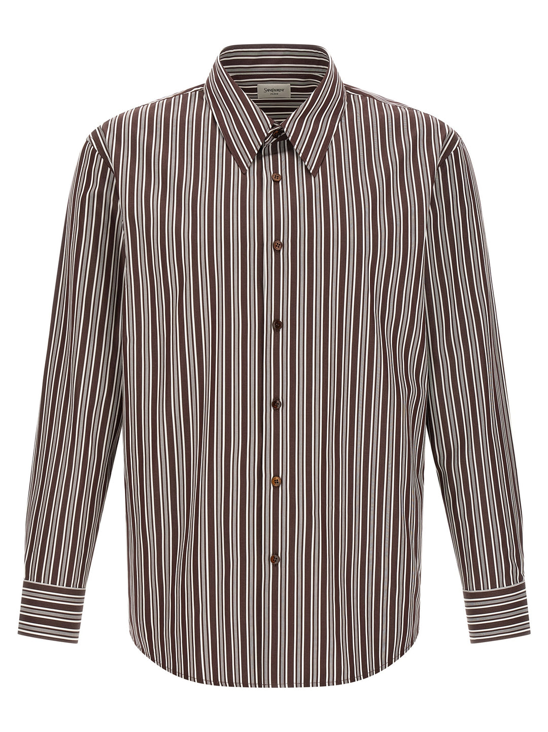 Saint Laurent Striped Shirt Camicie - Marrone | 62193b87def431920a18b528e9c478d6102fc72f