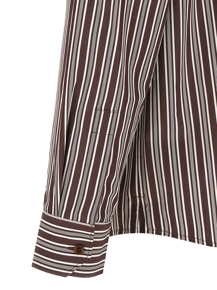 Saint Laurent Striped Shirt Camicie - Marrone | 55bd083adaf182e05da58bb542574515bc1b2855