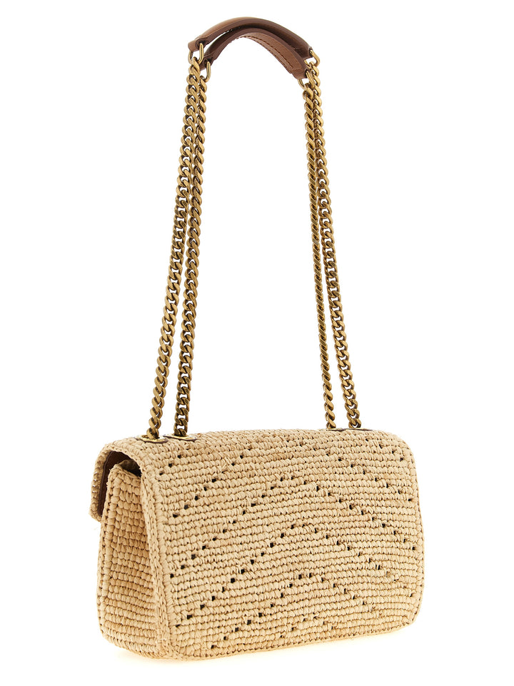 Saint Laurent Small Loulou Raffia Bag Borse a Spalla e Tracolla - Beige | 85daa732a86f7ed702c3a78bb9e20d3413a550da