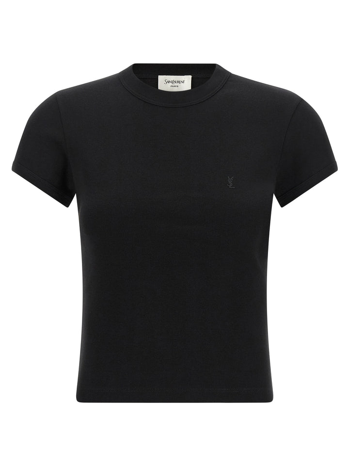 Saint Laurent Cassandre T shirt - Nero | 35290160e0412c049fd6a04596cce78f85e3d673