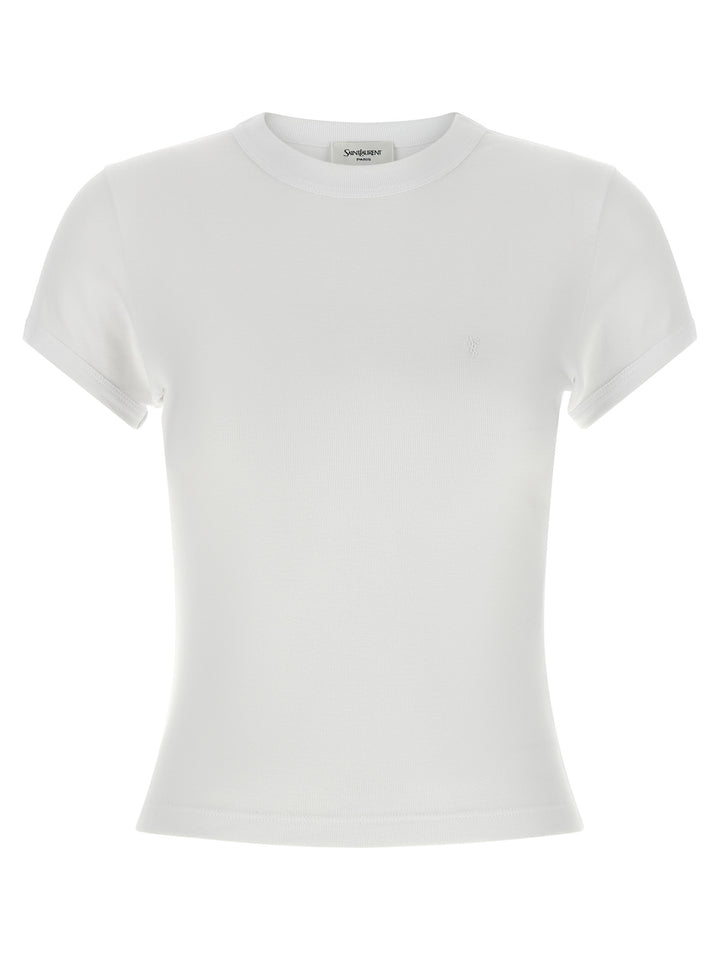 Saint Laurent Cassandre T shirt - Bianco | 094d54edb1a66b5aff6379949d6e9165b04ed601