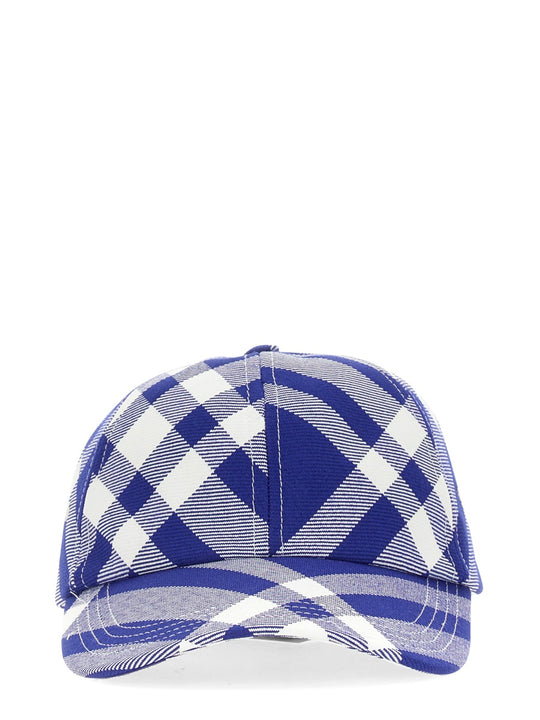 Baseball Cap With Tartan Pattern