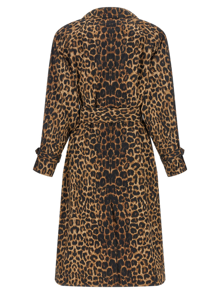 Saint Laurent Double-Breasted Trench Coat Trench e Impermeabili - Marrone | 7f6c53a334bb244664b2dade6b9ee949337bac94