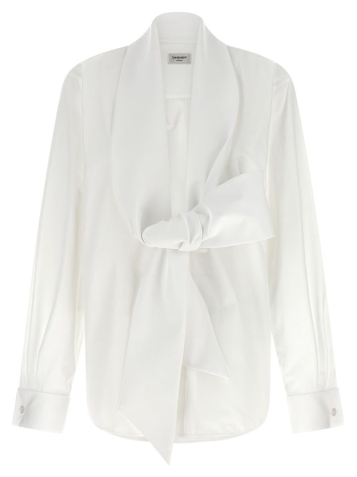 Saint Laurent Lavallière Collar Shirt Camicie - Bianco | 70109b2a59ea4c1437318832010ef0ee4d8862f7