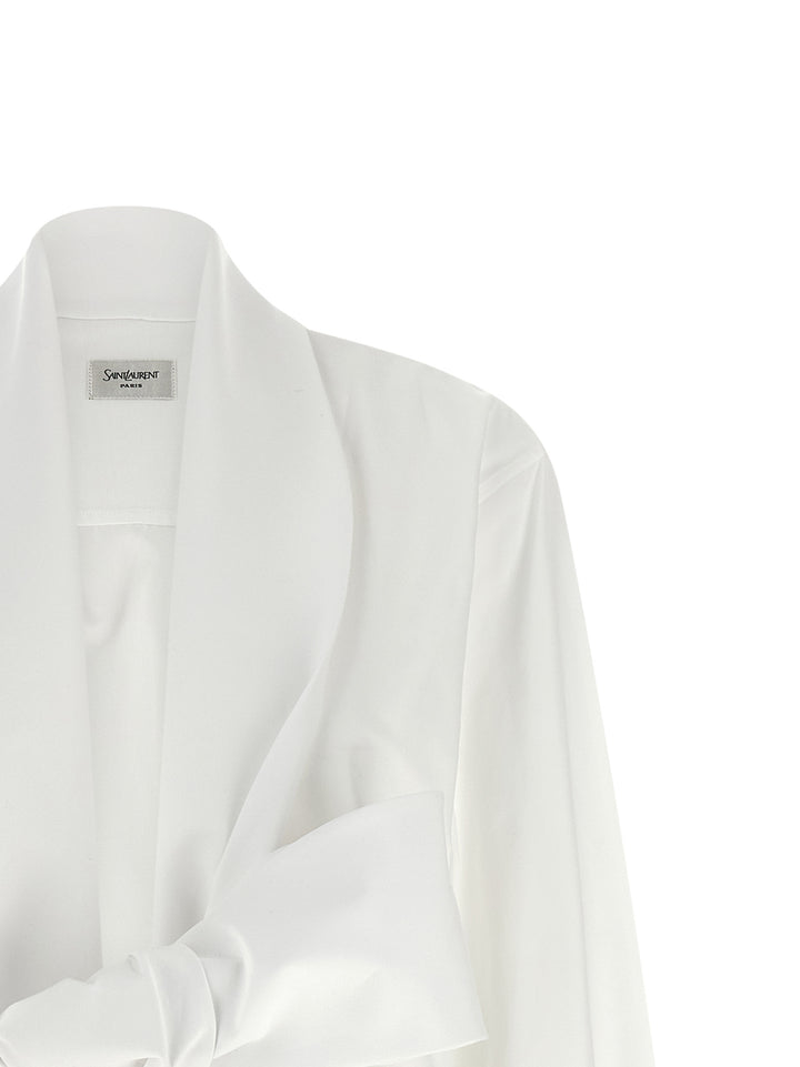 Saint Laurent Lavallière Collar Shirt Camicie - Bianco | 60b0be7ec00c3ae9b9f885ff30710bcebfb5bb83