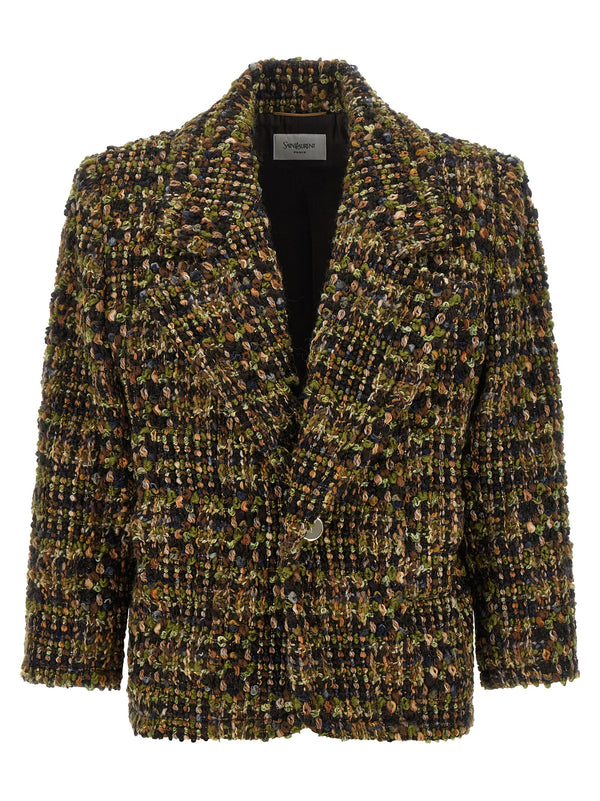 Bouclé Tweed Blazer Multicolor