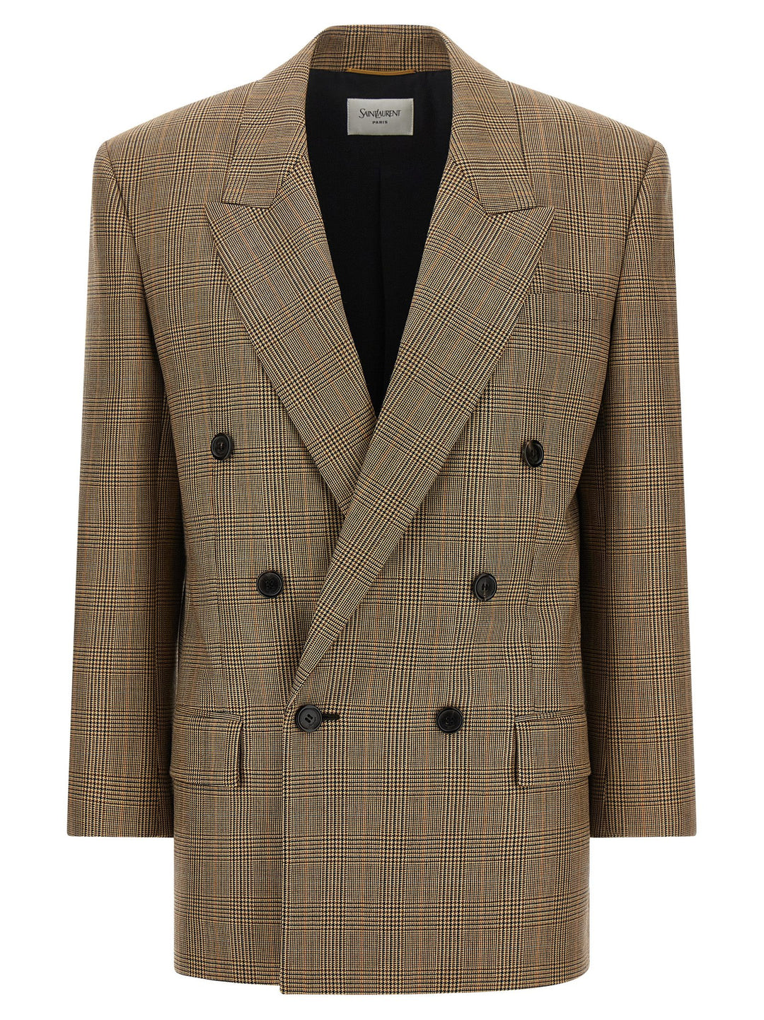 Saint Laurent Prince Of Wales Houndstooth Blazer BlazerS - Marrone | 336d6a1e9be0cf9bde04d69ee80dfe648a1f12d4