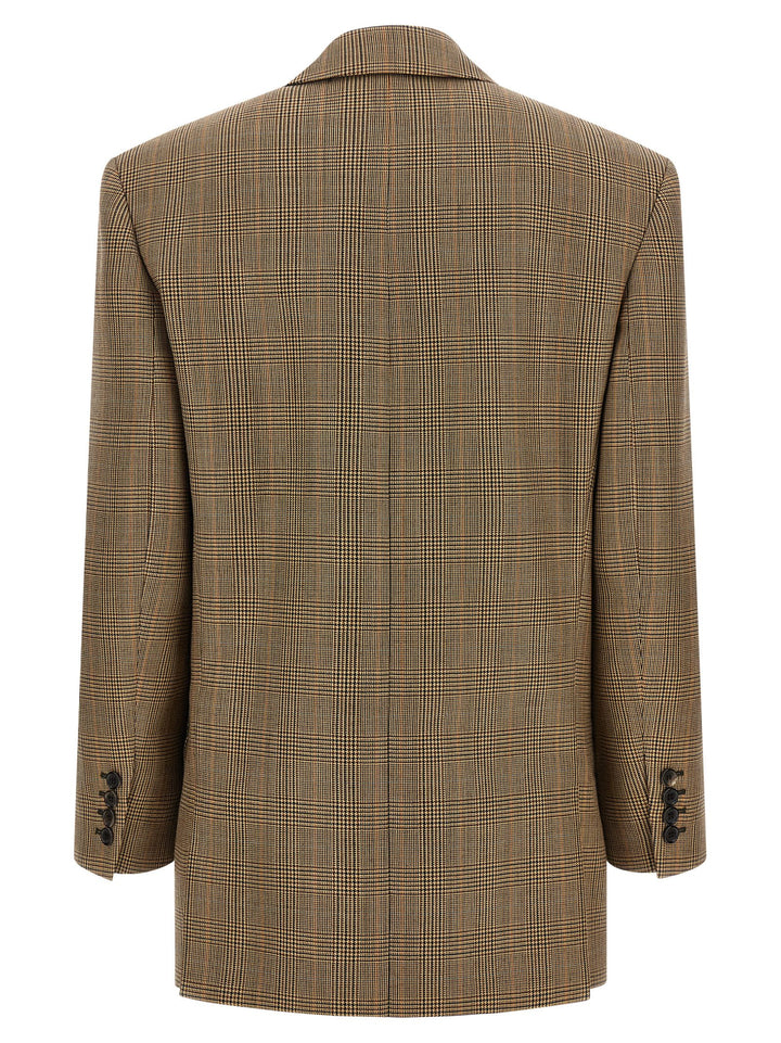Saint Laurent Prince Of Wales Houndstooth Blazer BlazerS - Marrone | 0846a3690bf70cae96d261562a9a987ab167f868