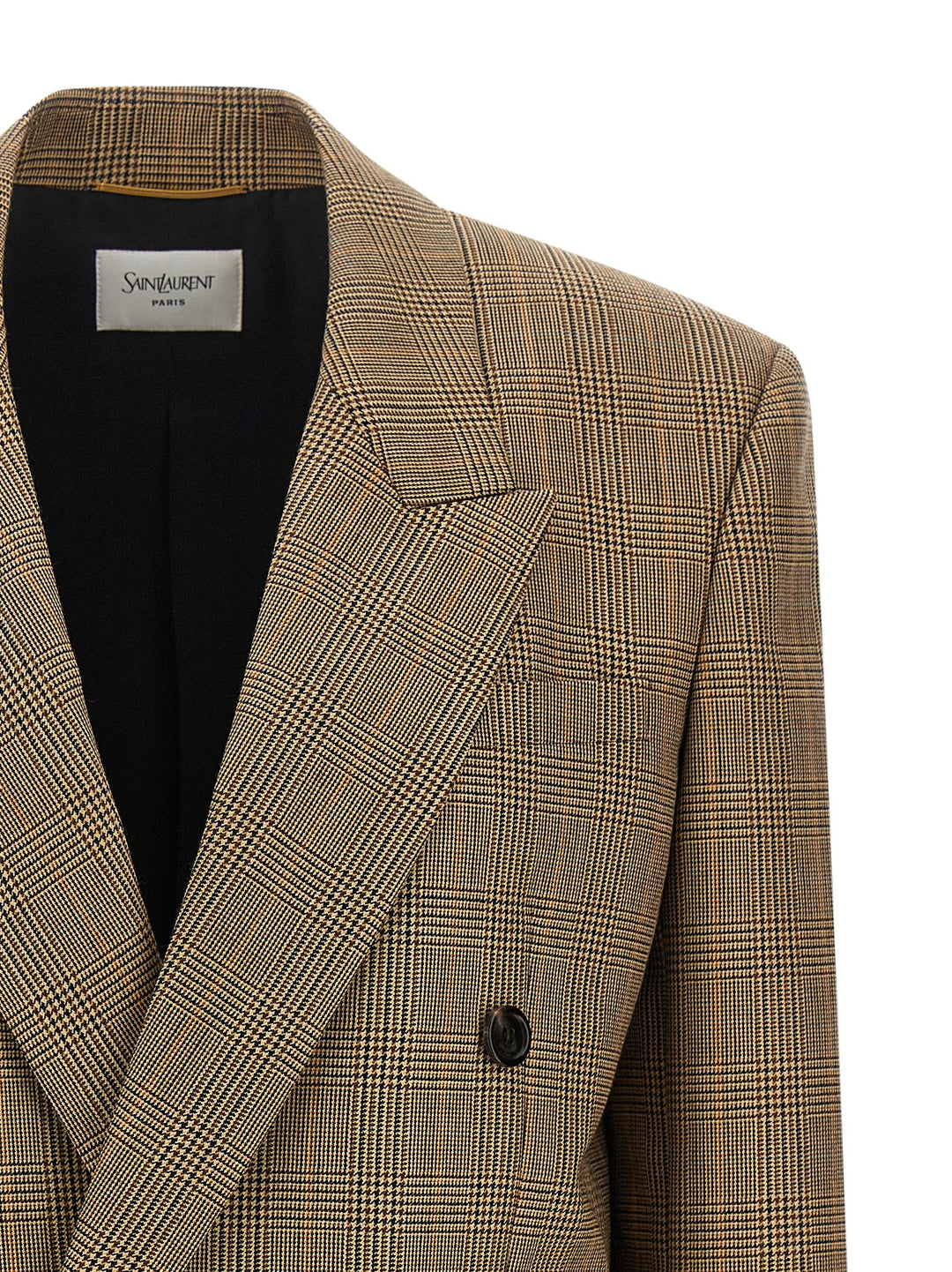 Saint Laurent Prince Of Wales Houndstooth Blazer BlazerS - Marrone | bb4130dc69d28e013c4b33c6ca6a9f7b13f390a1