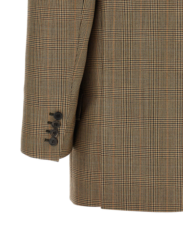 Saint Laurent Prince Of Wales Houndstooth Blazer BlazerS - Marrone | 802cbbfa113ed7c2603781fd033de563e581d8c1