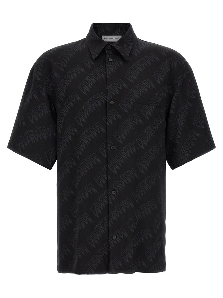 Balenciaga Logo Shirt Camicie - Nero | d4cb933164c0da5eb82b9bdcab7e5c2433398b1e