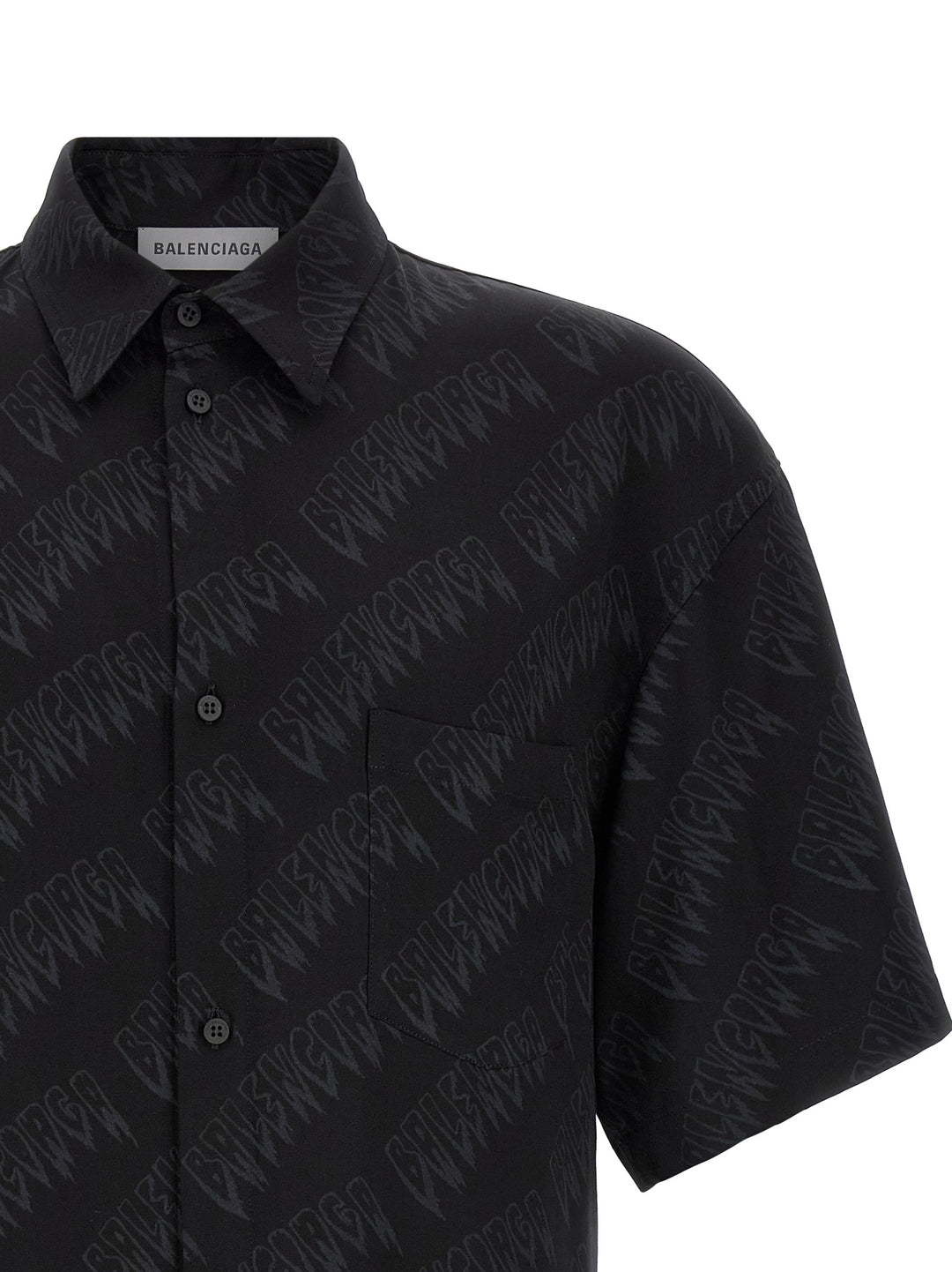 Balenciaga Logo Shirt Camicie - Nero | c65a8233c0594e366a8fe52f60c2568aeba30787