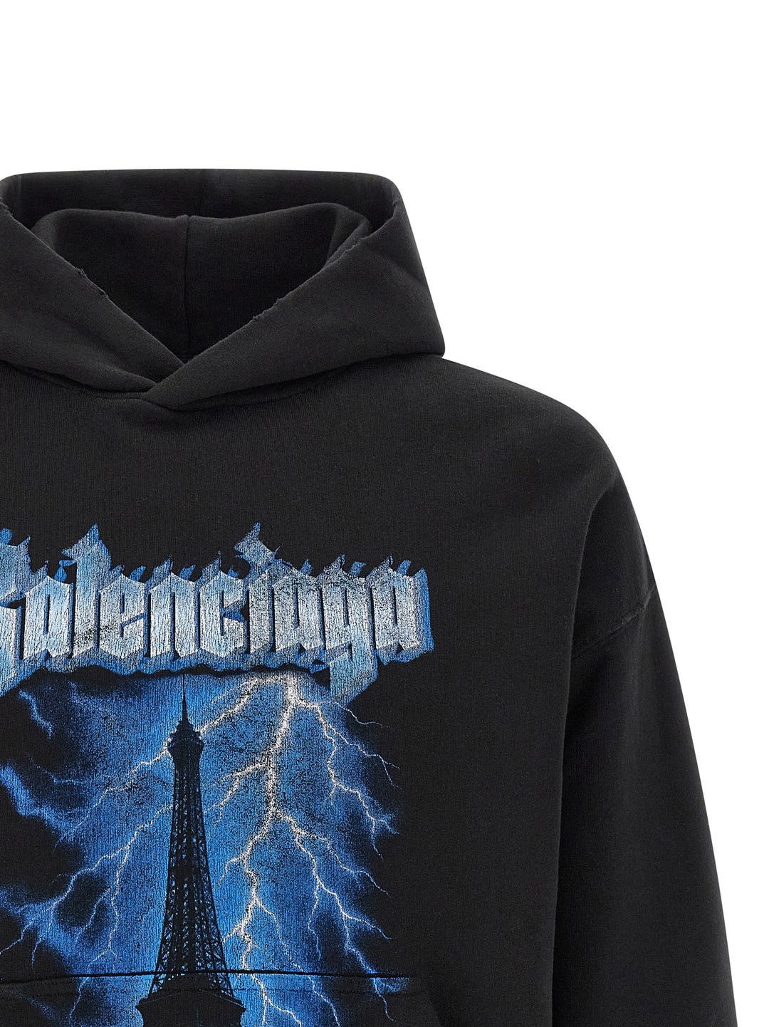 Balenciaga Paris Thunderstorm Felpe - Nero | 7c9fb9e66956a981230bcb719ea1a70eb30ba402