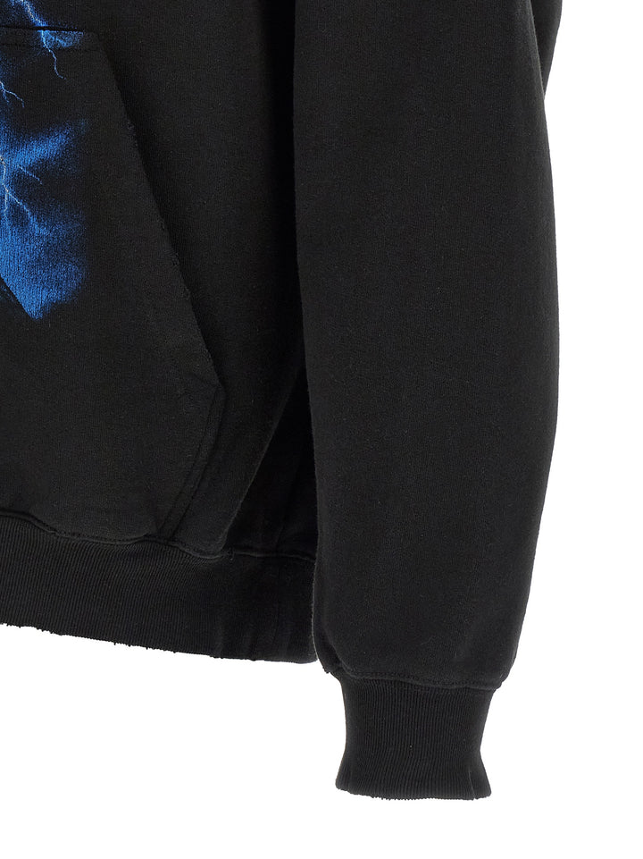 Balenciaga Paris Thunderstorm Felpe - Nero | 60678b841f3fc733a7d6ed3556ae7098ad8db992