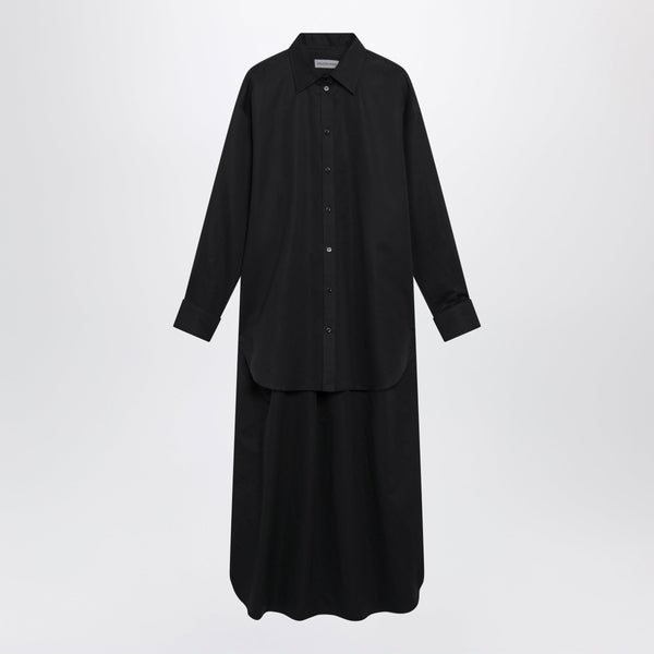 Train Black Shirt In Cotton And Silk