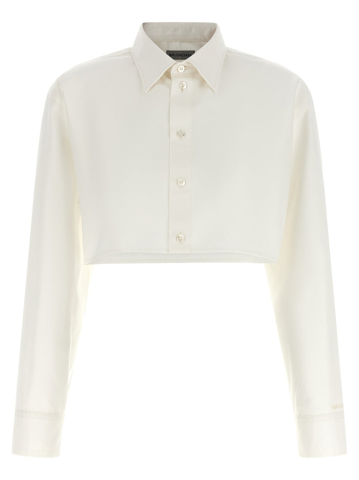 Balenciaga Cropped Shirt Camicie - Bianco | ae4d0de48a0c530d0f0ab77a76d2881f4a2721e4