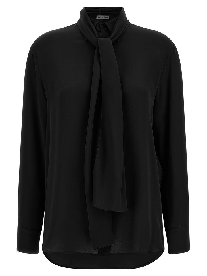 Balenciaga Shirt With Scarf Camicie - Nero | f5dc6d5fd511291fb174f68437c1452ac6d054ac