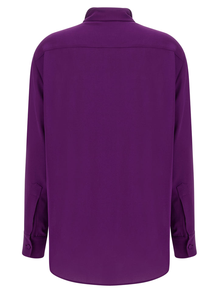 Balenciaga Shirt With Scarf Camicie - Viola | 9c09790638b49ca20c336801403460fd1e26a16c