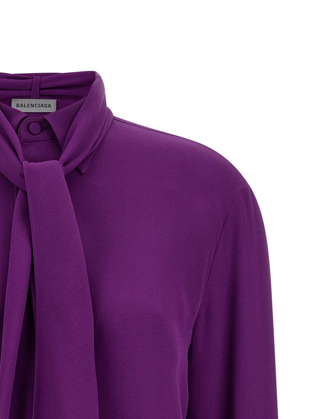Balenciaga Shirt With Scarf Camicie - Viola | 47d02923c7cfbe7268b439b550d49002414a5f21