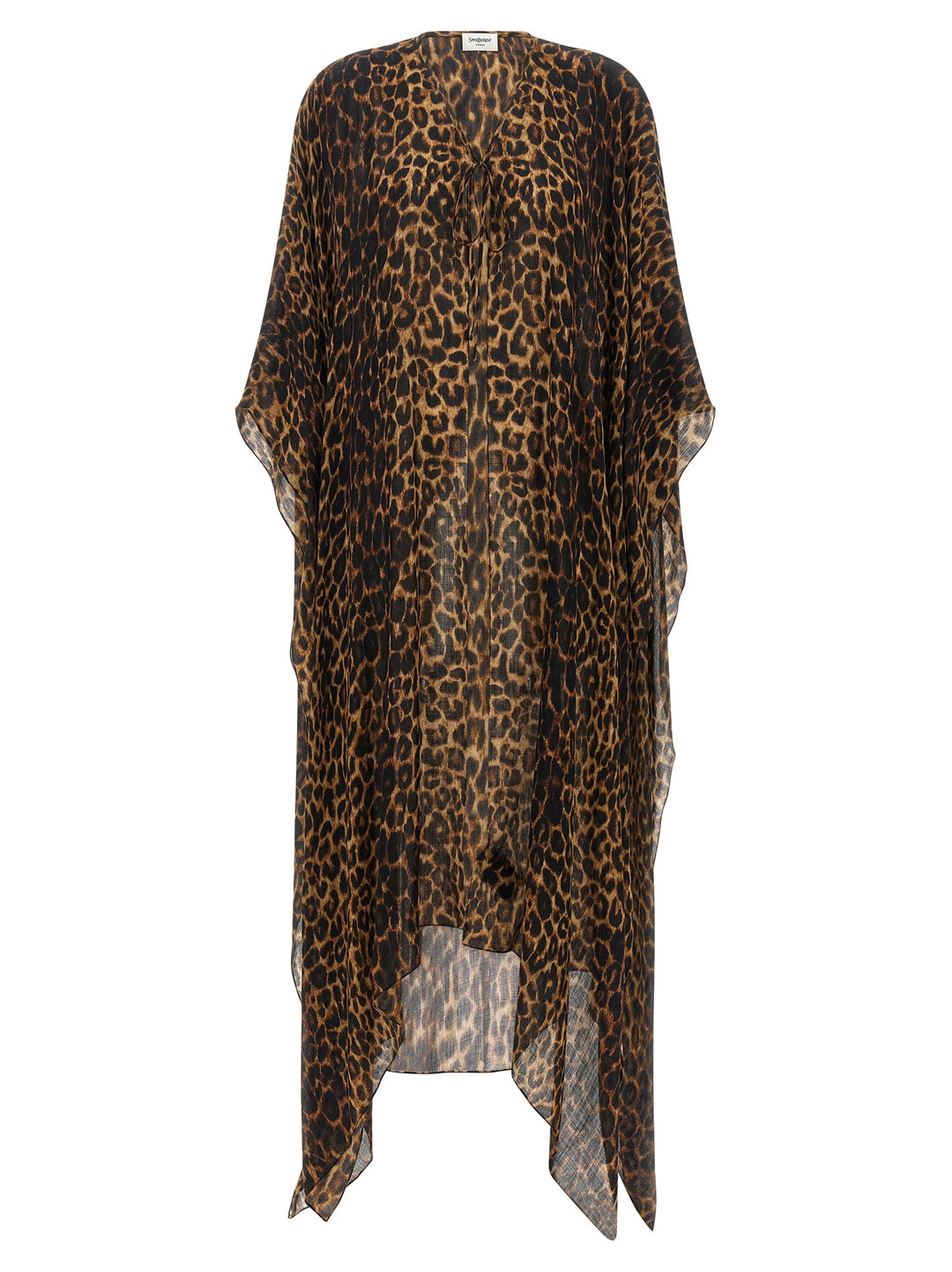 Saint Laurent Caftnao Animalier Mantelle - Marrone | 6eed26b6d3b10bbf27a0c77e23e2c29fc2e5c612