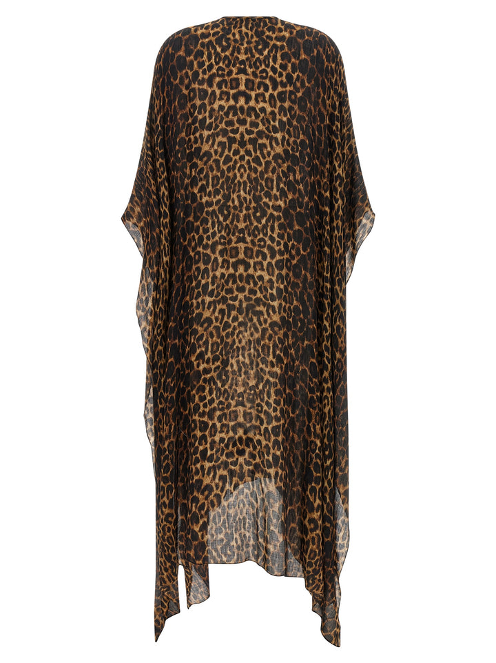Saint Laurent Caftnao Animalier Mantelle - Marrone | 6542bed6fe74ae09f618359495b0443706979758