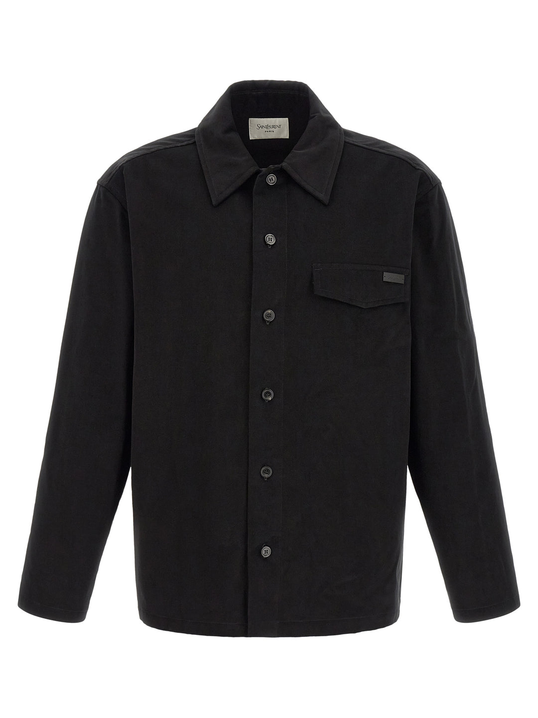 Saint Laurent Cotton Overshirt Camicie - Nero | 647f4b675fcbf570d93f5490f2aec1d5e6b7ac44