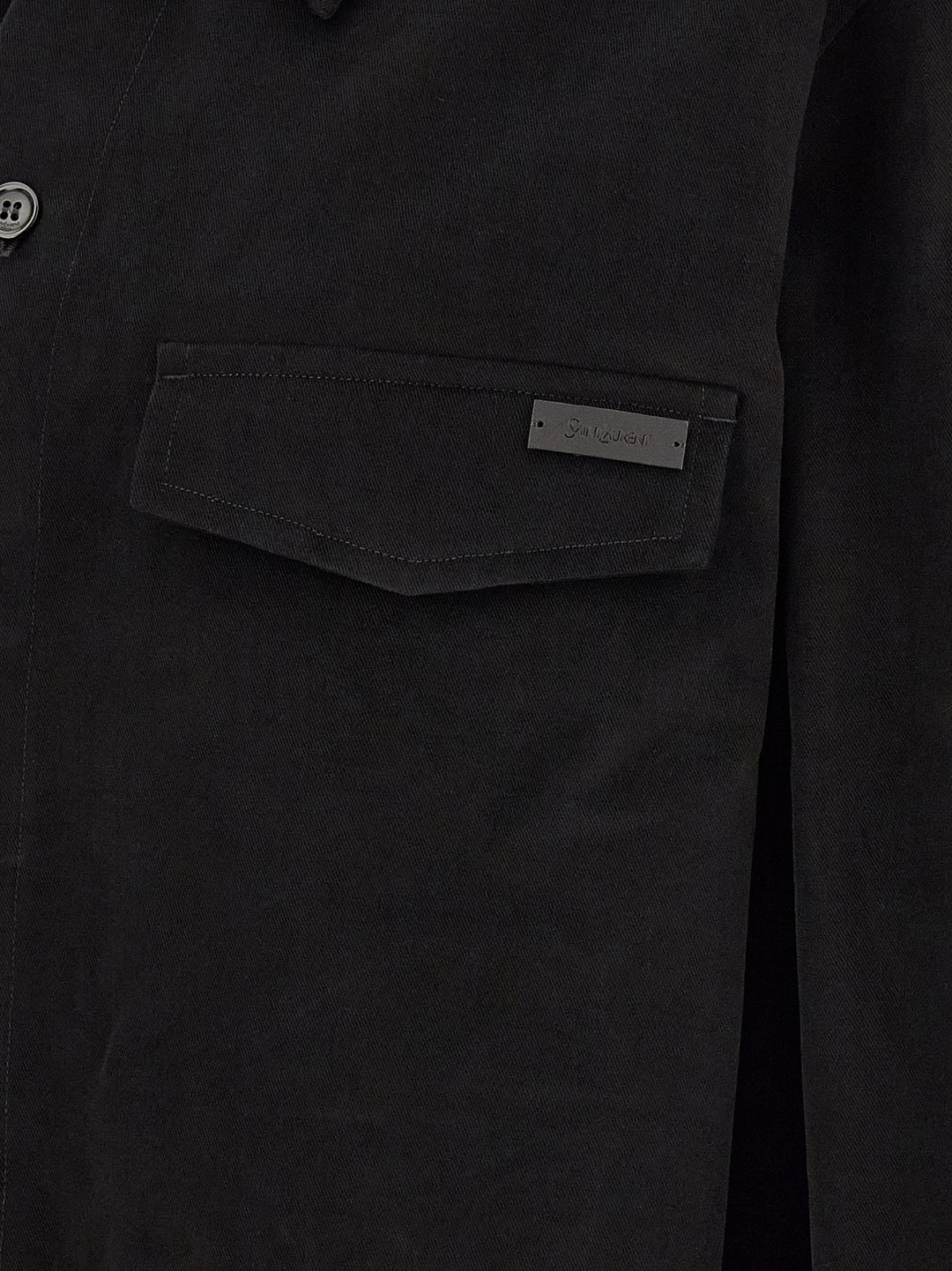 Saint Laurent Cotton Overshirt Camicie - Nero | 0f38e49e1a193f0d781665612d3fe7b9ca530424