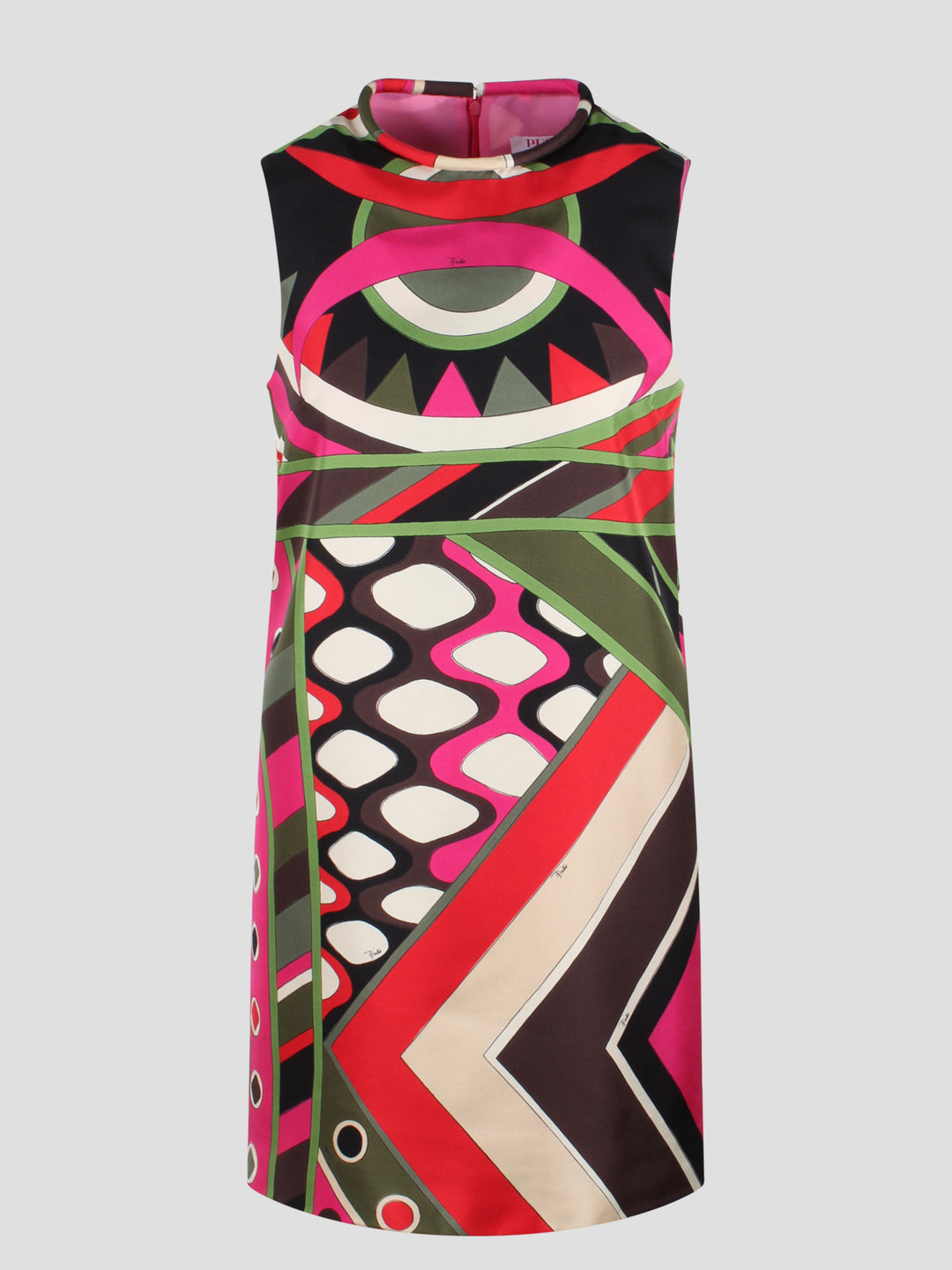 Vivara-print silk-twill dress
