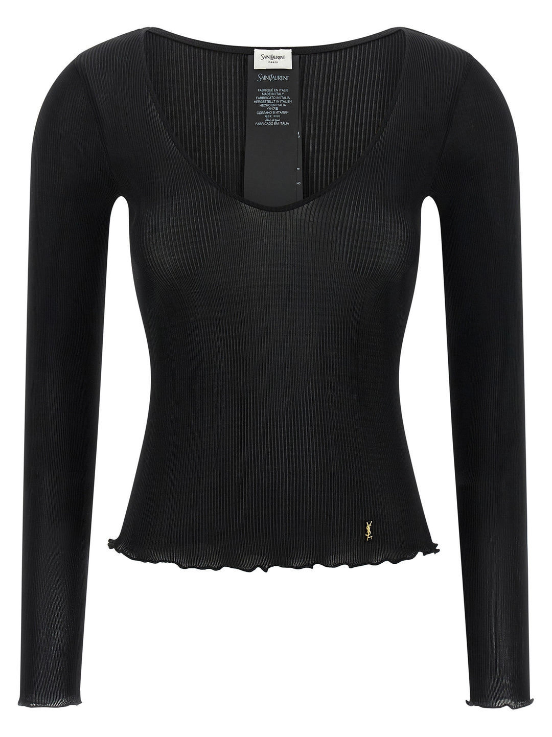 Saint Laurent Cassandre Top - Nero | 312c0a938ee2aa9e73cde34f4acdd7c52ef5dee7