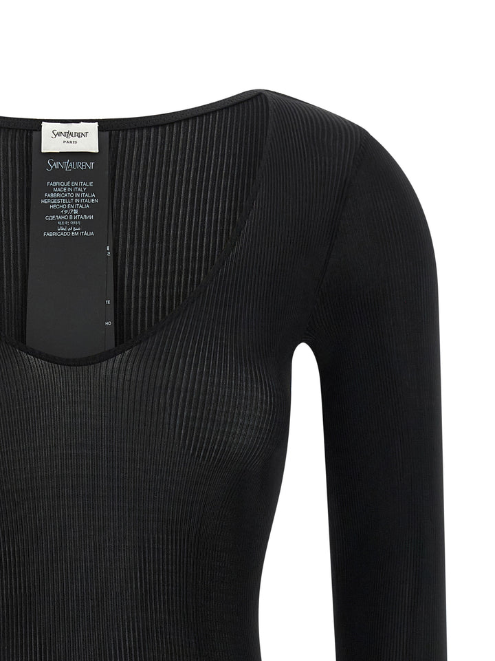 Saint Laurent Cassandre Top - Nero | 7e9b4b8439fbb00ee6e5cecea142aaa4774780bf