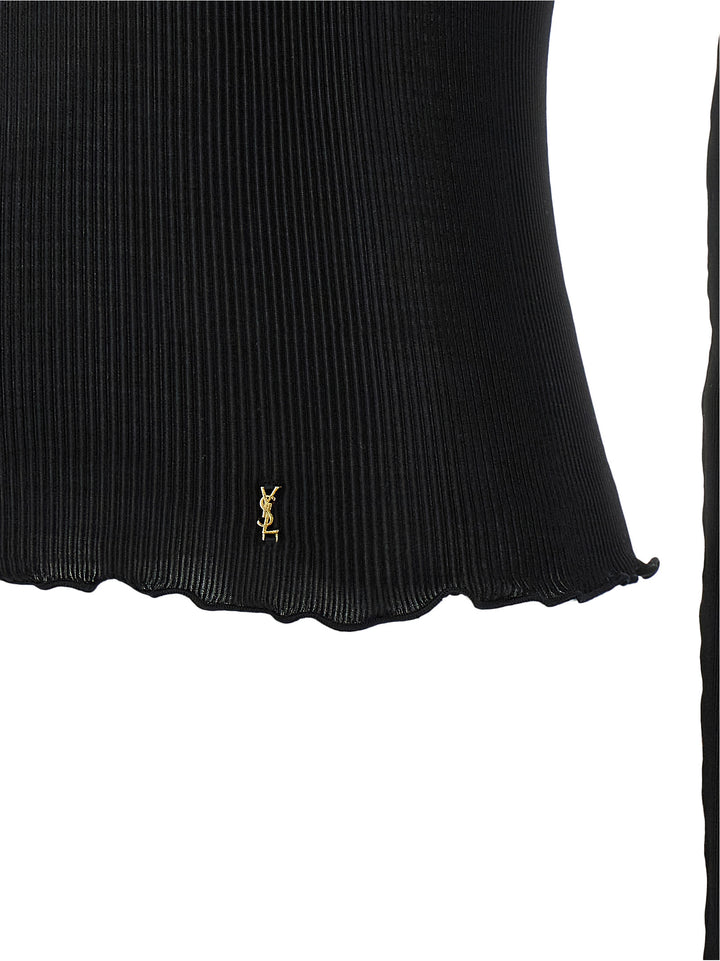Saint Laurent Cassandre Top - Nero | 842742a273461f740016639756fd922de8fa02c9