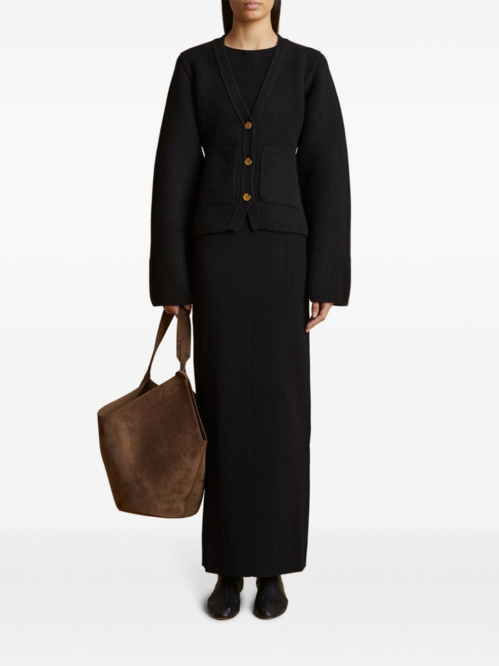 Khaite Cardigan - Nero | e4222456326628f37e77f964ba4c0ec2766c3f95