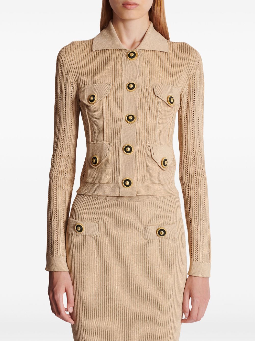 Balmain Cardigan - Marrone | 0eef2f9d6604d41e9959ca7d69c2e3720d99f7d0