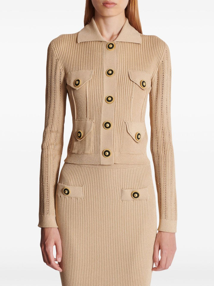 Balmain Cardigan - Marrone | 0eef2f9d6604d41e9959ca7d69c2e3720d99f7d0