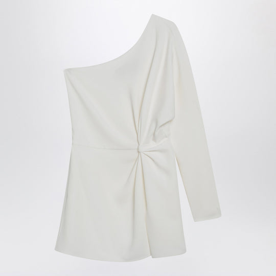 Ivory One-Shoulder Top In Couture Cady