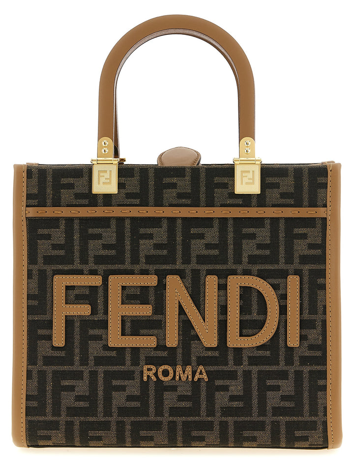 Fendi Sunshine Small Tote - Marrone | ce1e9663b4ff2e324bbeb3aa3885226f5ba13ca6