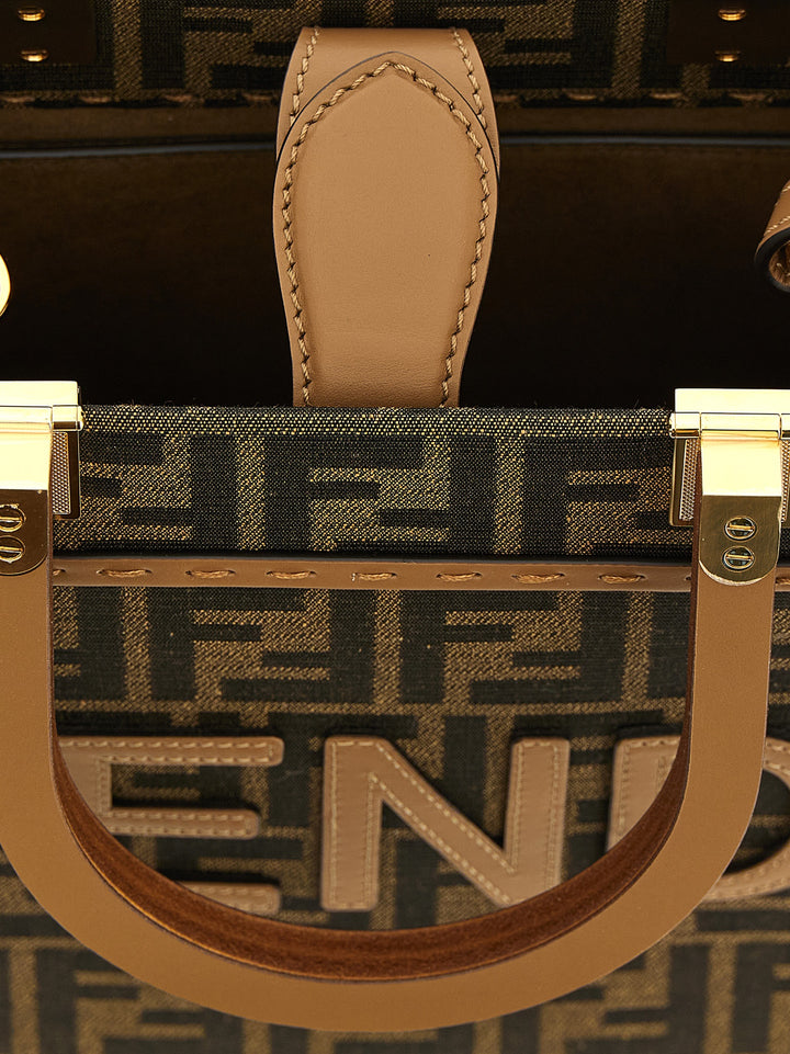 Fendi Sunshine Small Tote - Marrone | f6648f7b4c2ea8fe01513a3b8508c78a67c6d424