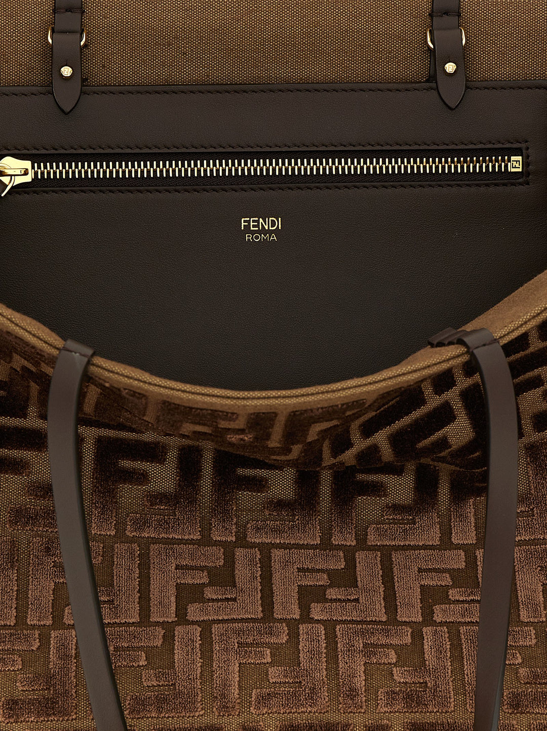 Fendi Roll Large Tote - Marrone | 48457b3e9d6989d531c03e33cd3393a5e5569629