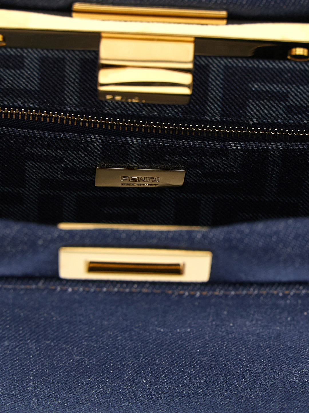 Fendi Peekaboo Borse a Mano - Blu | 3a8fa18533cc891202b870c703c08c88643b1148