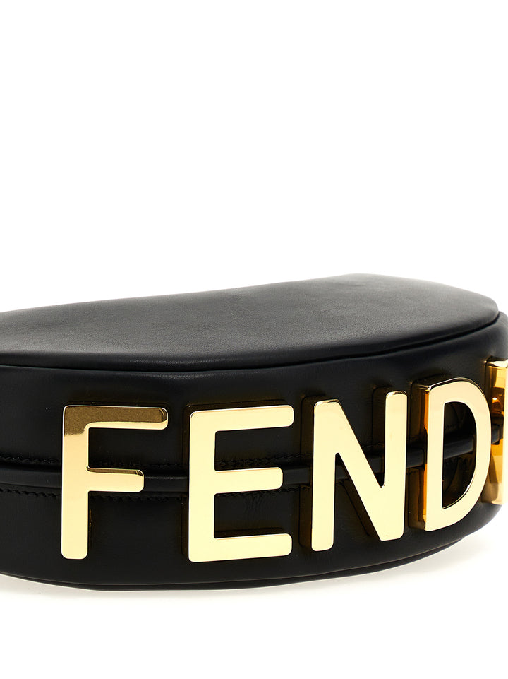 Fendi Fendigraphy Mini Borse a Mano - Nero | 78745ac99ba64e4cbb8b500e2889f42cd713f8d5