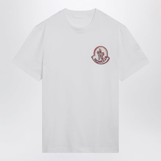 White Cotton T-Shirt With Logo Print