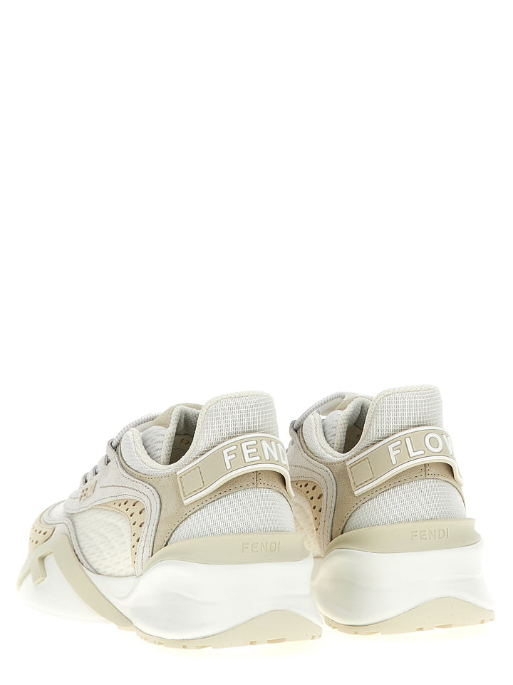 Fendi Fendi Flow Sneakers - Bianco | 4a6cadfbf724f93b871aed955db6defbc576ba1a