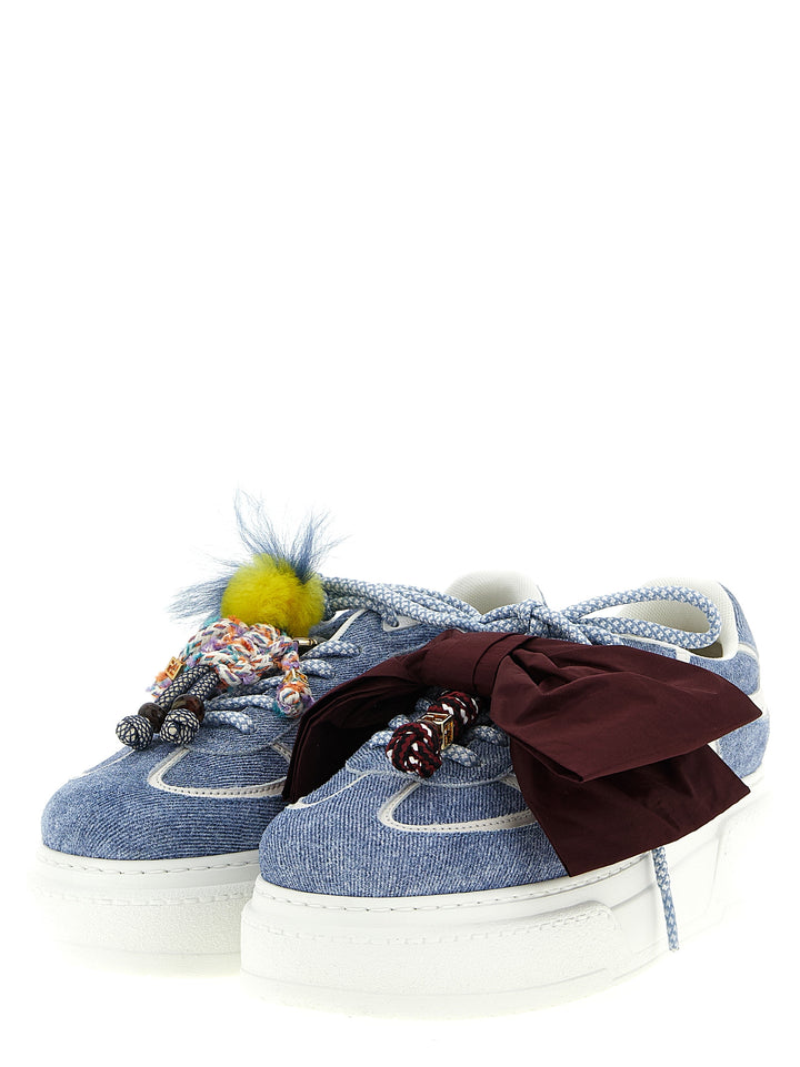 Fendi Fendi Match Sneakers - Celeste | bec935ad46257df640370a1ba196f2473ecf5fff